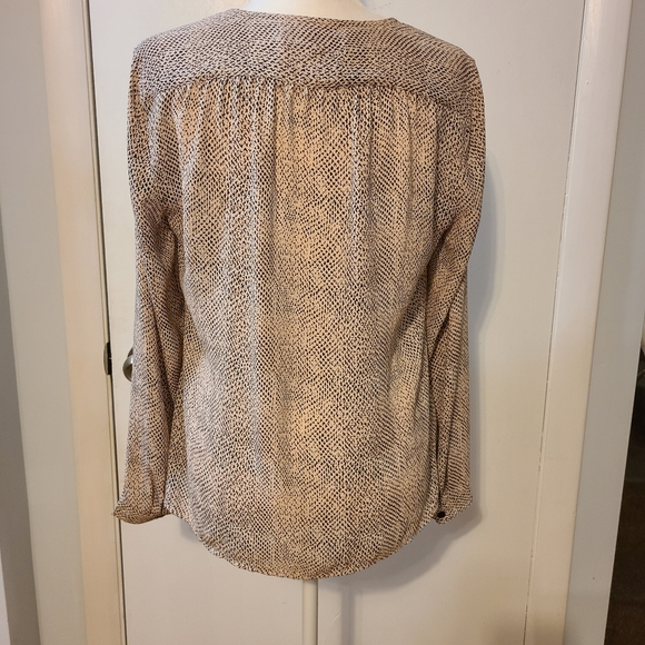 Loft button down chiffon blouse - Picture 4 of 4